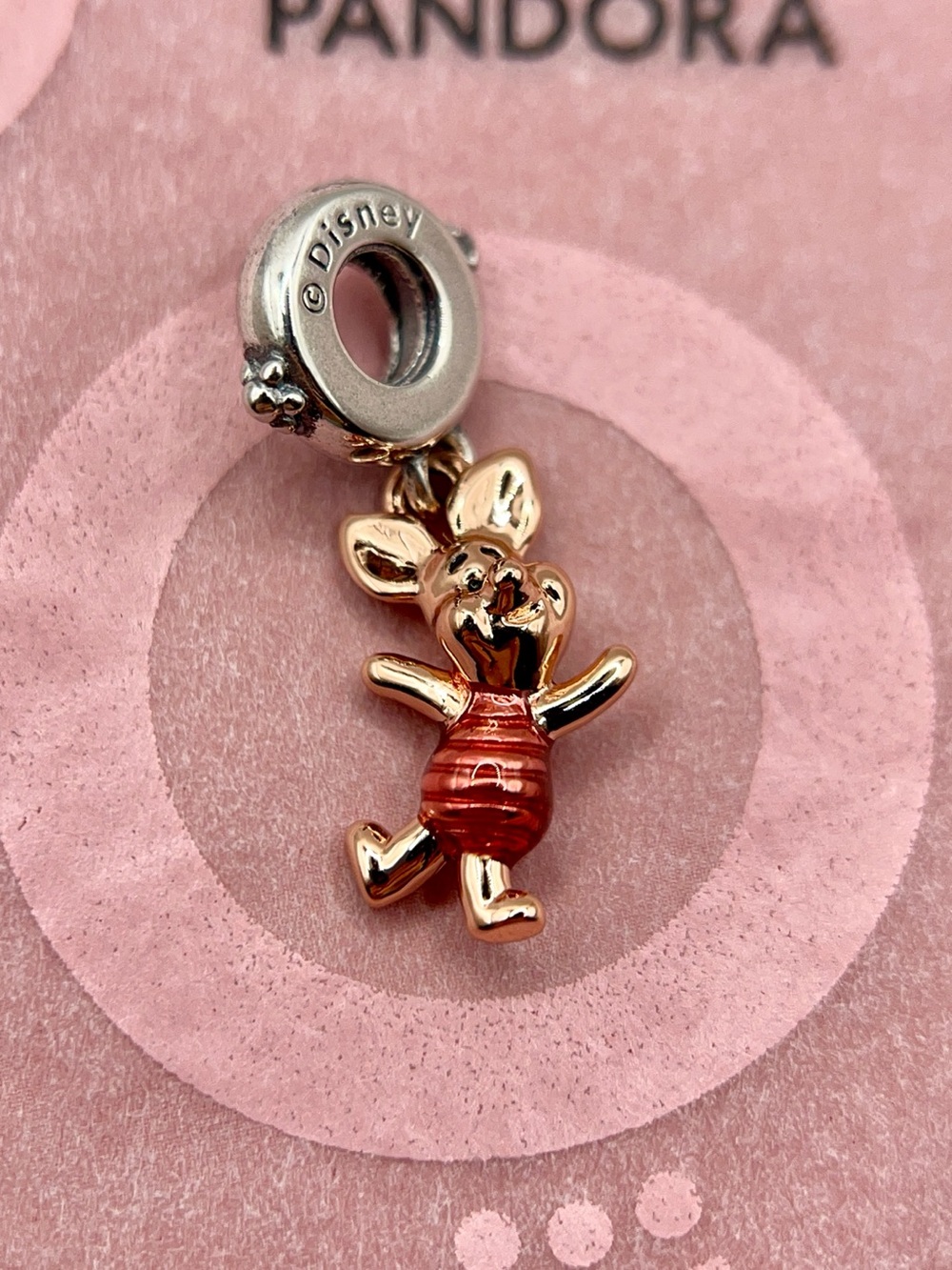 Pandora Disney Winnie the Pooh Piglet Rose Gold Charm